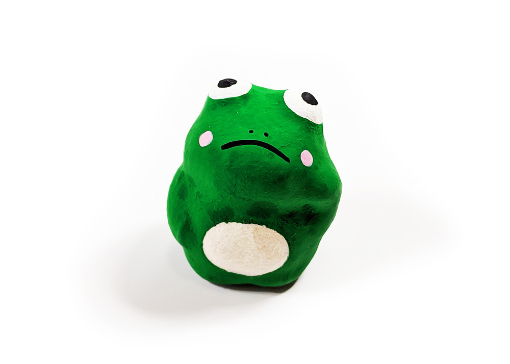 張り子蛙 はりこどーる 香り付き張子カエル　hd3033-2002