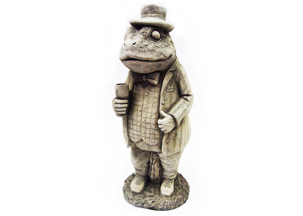 ガーデンオブジェ 石の蛙紳士 nn13516f-1906
